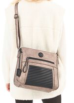 Rieker, tas, dames, met magnetische sluiting op voorvak BRONSZWART